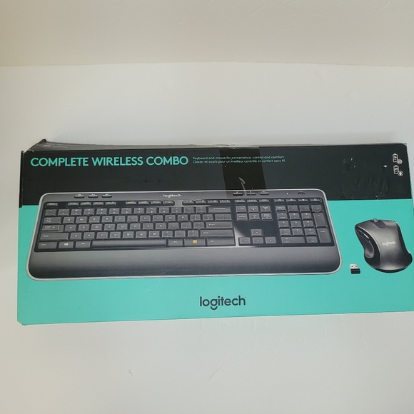 Logitech K520 Y-R0012 Wireless Keyboard w/USB Receiver No Mouse Tested Works - Picture 1 of 8